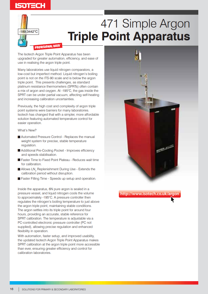 Argon Triple Point Datasheet